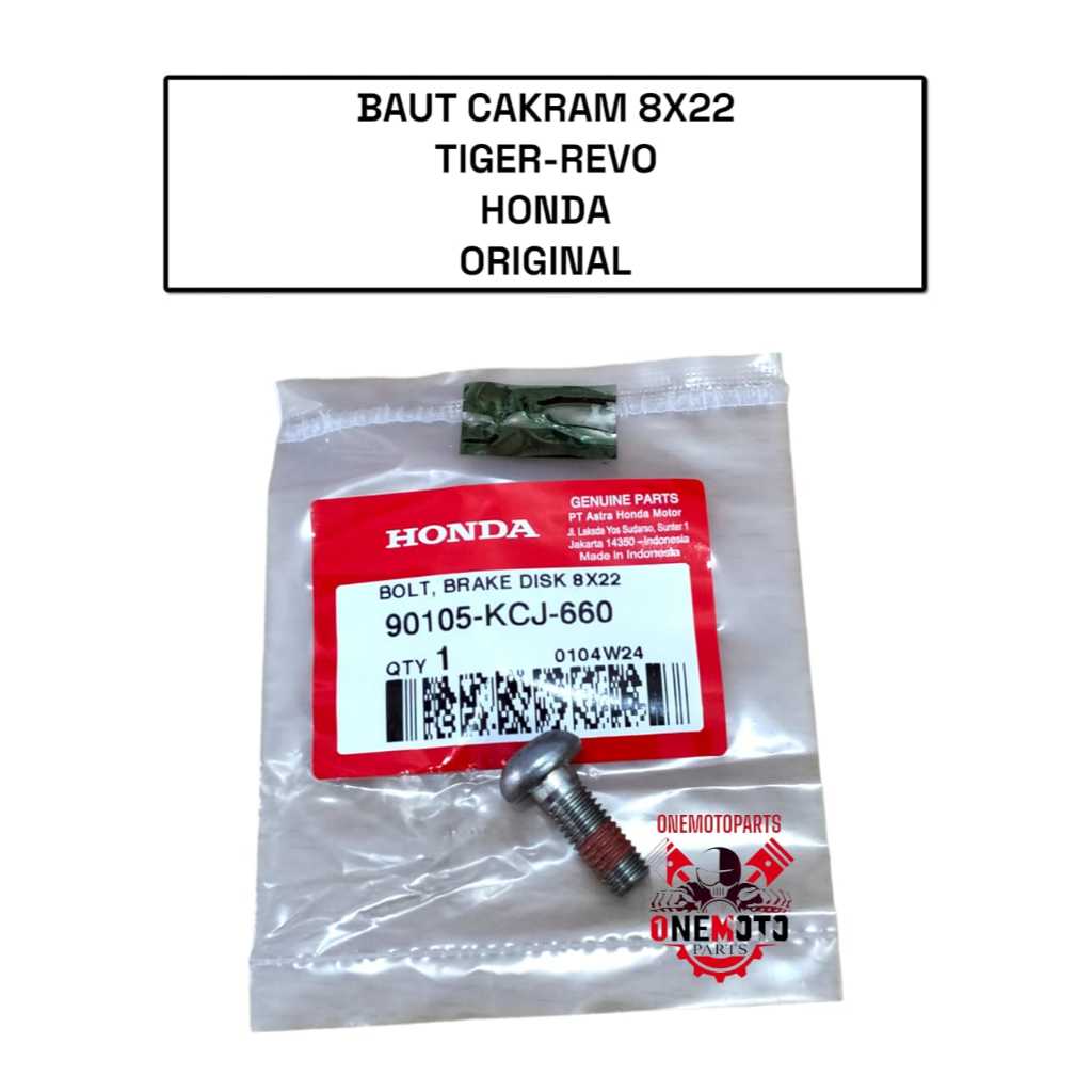 BAUT CAKRAM 8X22 TIGER REVO HONDA 90105-KCJ-660 ORIGINAL