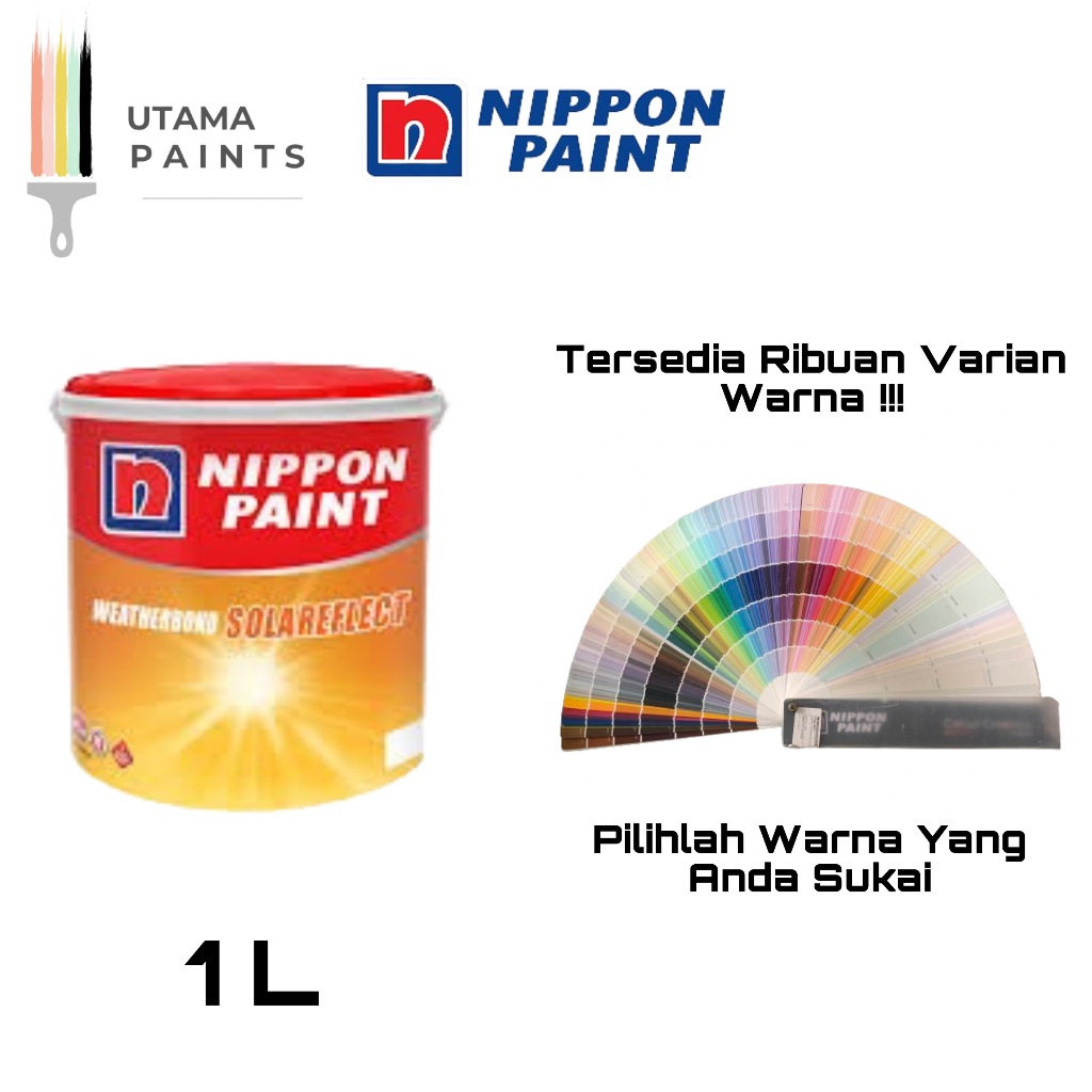 CAT TEMBOK EXTERIOR NIPPON PAINT WEATHERBOND SOLAREFLECT 1L