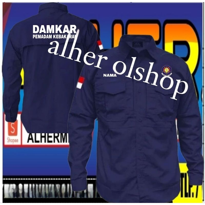 kemeja tactical DAMKAR baju tactical DAMKAR seragam tactical DAMKAR Pdl tactical DAMKAR kemeja damka