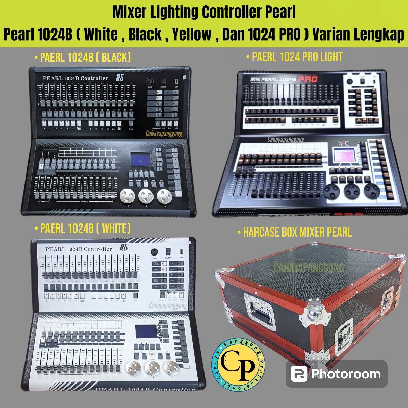 Mixer Lighting Pearl 1024 Lengkap Pro - B (White - Black) Controller Lightning Free Harcase Box