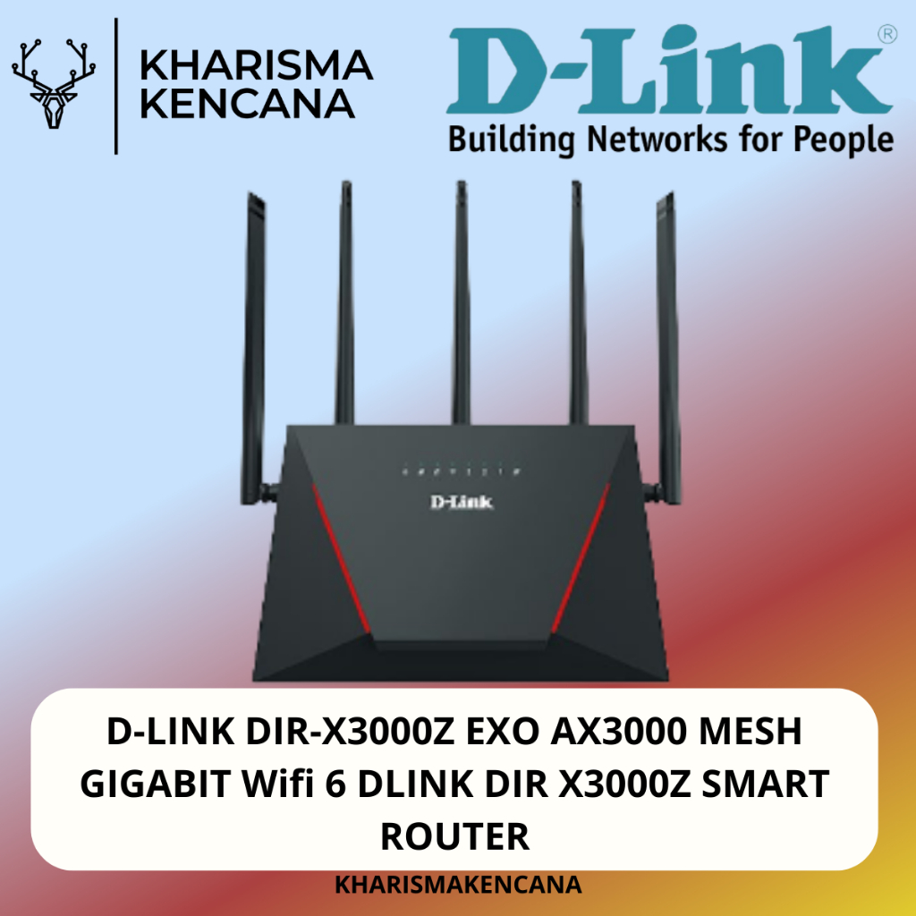 D-LINK DIR-X3000Z EXO AX3000 MESH GIGABIT Wifi 6 DLINK DIR X3000Z SMART ROUTER