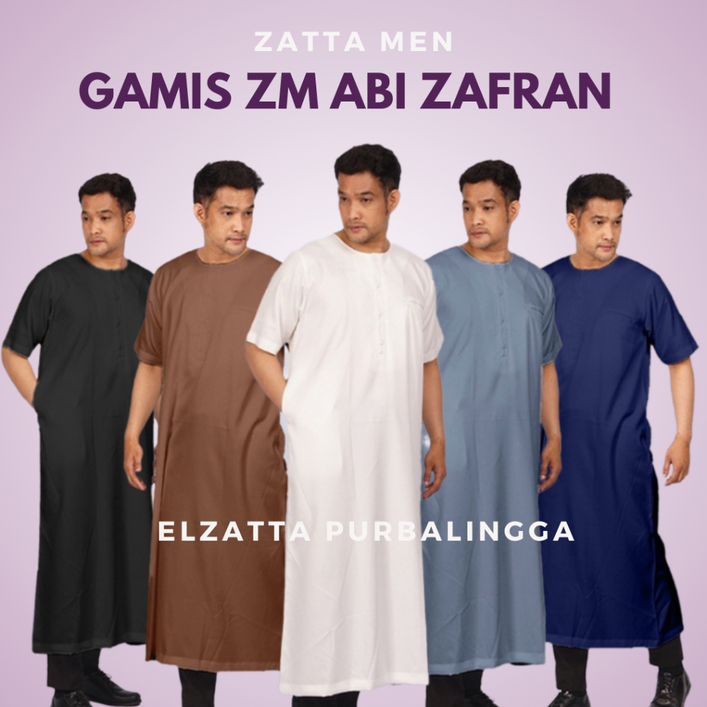 Zatta MEN Koko Gamis ZM Abi Zafran Gamis Laki-laki Bahan Adem Nyaman Dipakai