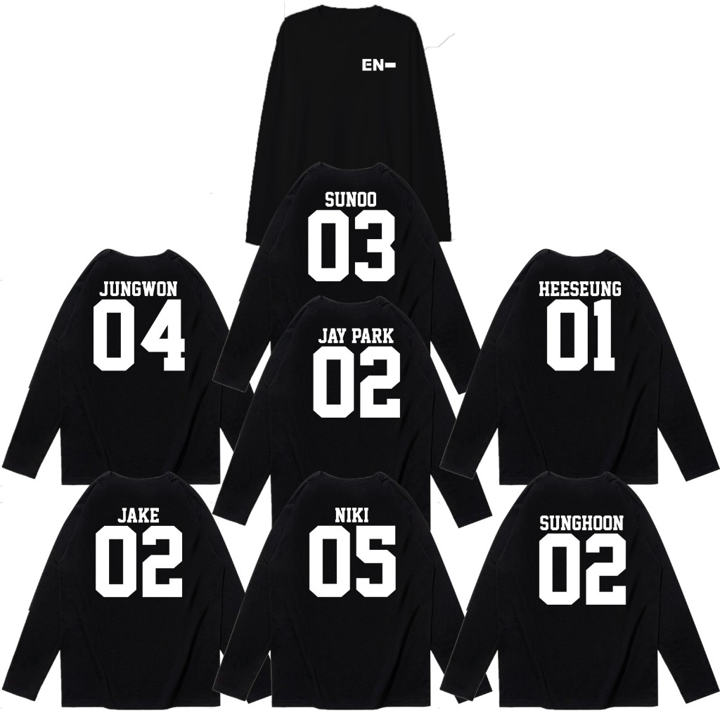 Kaos lengan panjang EN- Logo Request nama dan Nomor