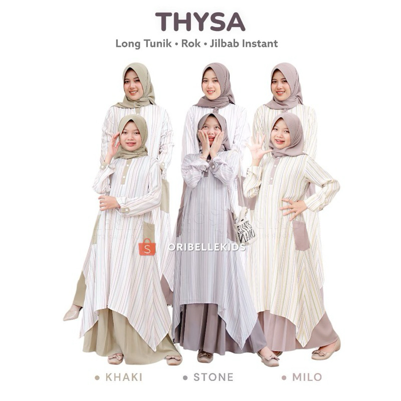 Thysa by Oribelle/one set /stelan anak perempuan /setelan muslim anak perempuan /baju anak tanggung 