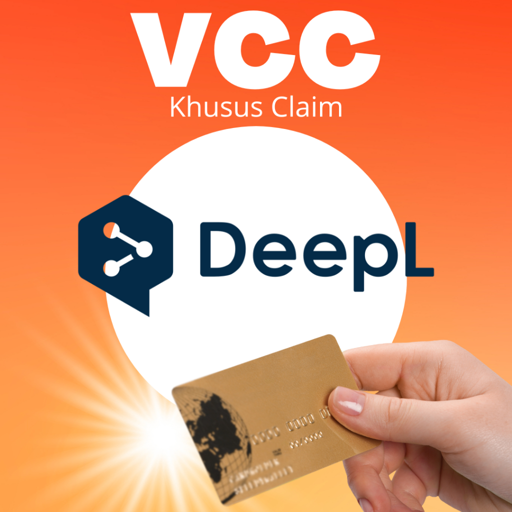 VCC TRIAL DEEPL | Virtual Card  Khusus Trial DeepL | VCN