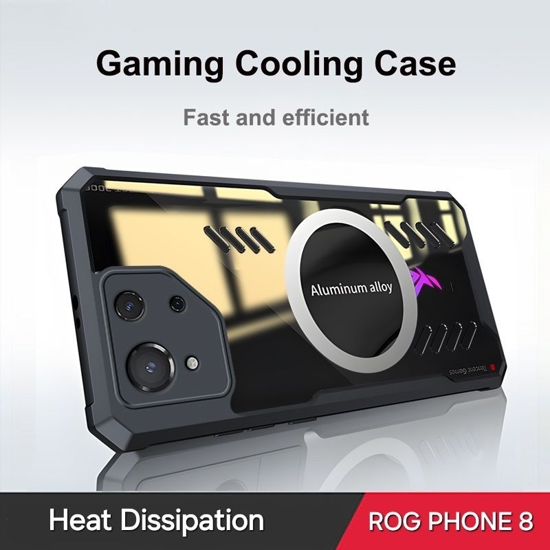 Case ASUS ROG PHONE 8 / 7 / ROG PHONE 7 ULTIMATE Cooling Fan Premium Magsafe Gaming Soft Case Hp