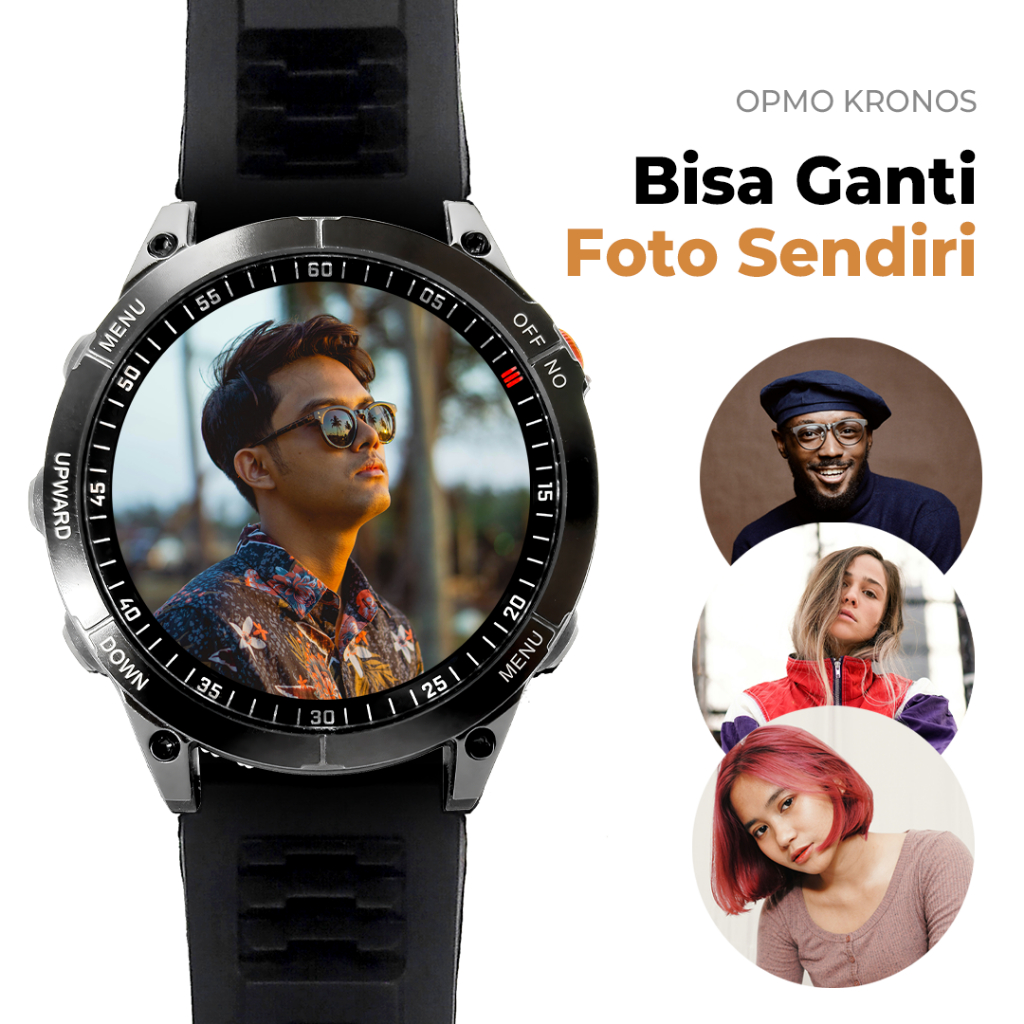 OPMO Kronos Smartwatch IP68 Waterproof NFC Always On Display Wireless Charging