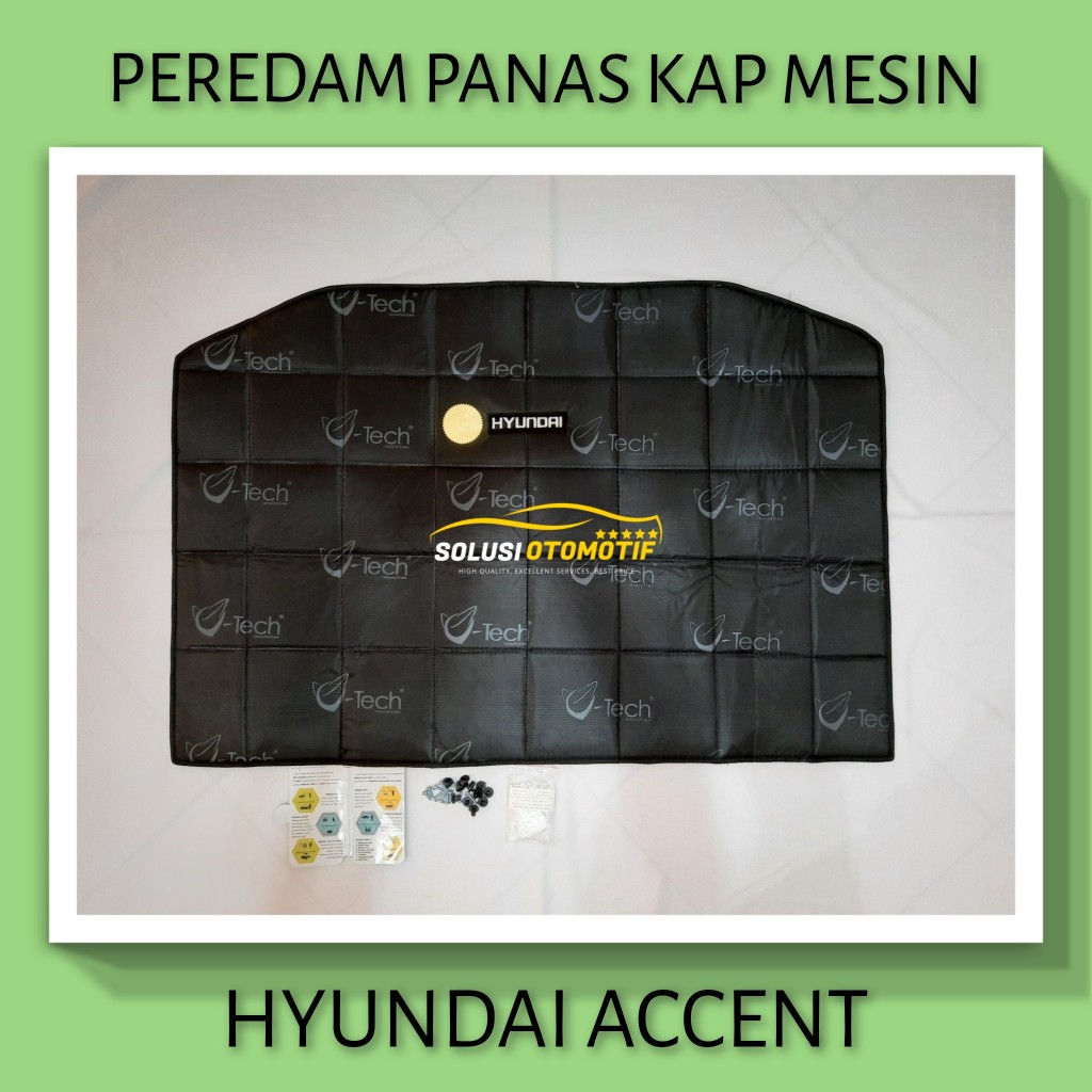 HYUNDAI ACCENT VTECH Ori Pelindung Peredam Panas Kap Mesin Aksesoris Variasi Mobil Bonus Klip