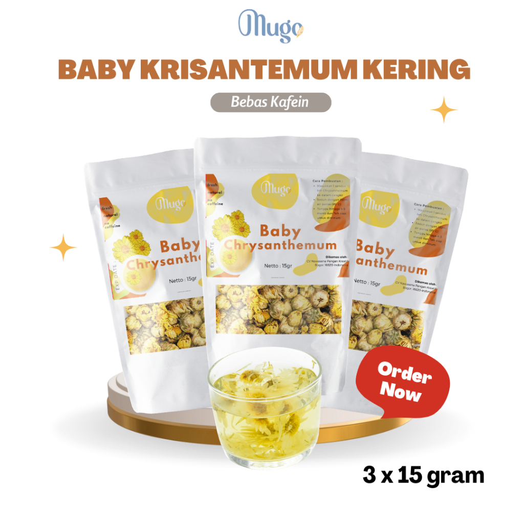 

Paket 3pcs Teh bunga krisantemum - baby Chrysanthemum Tea 15 gr