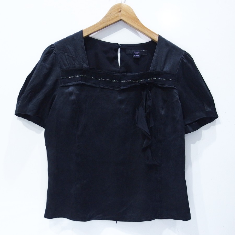 ED271 SIZE M BLOUSE ANSICH BLACK KILAP