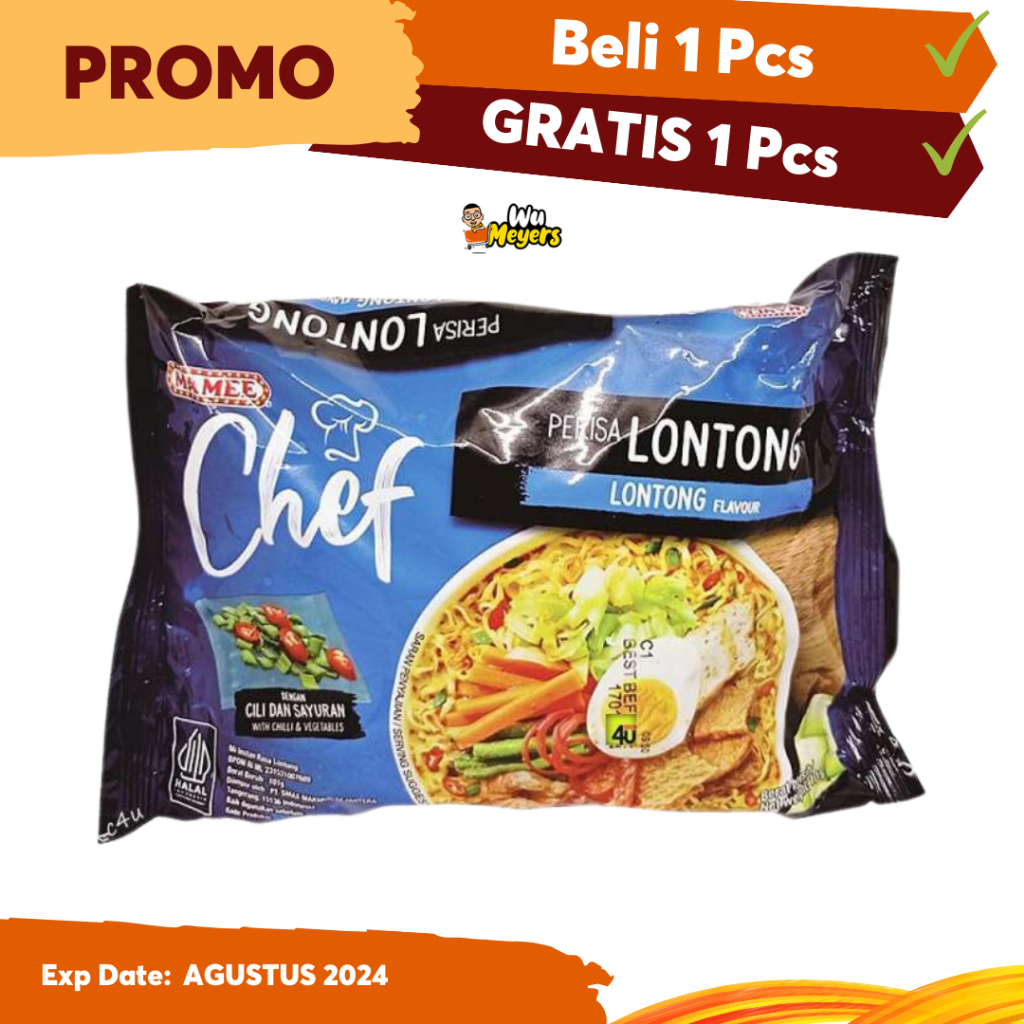 PROMO BUY 1 GET 1 Mamee Chef Noodle Lontong Mie Instan Mamee Malaysia Lontong 95gr