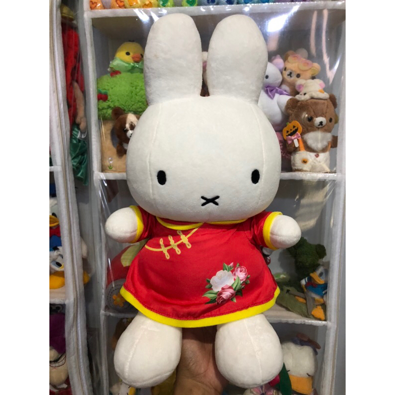 Boneka miffy kostum baju china size besar 40cm miffy cantik miffy unik miffy rare ganci miffy