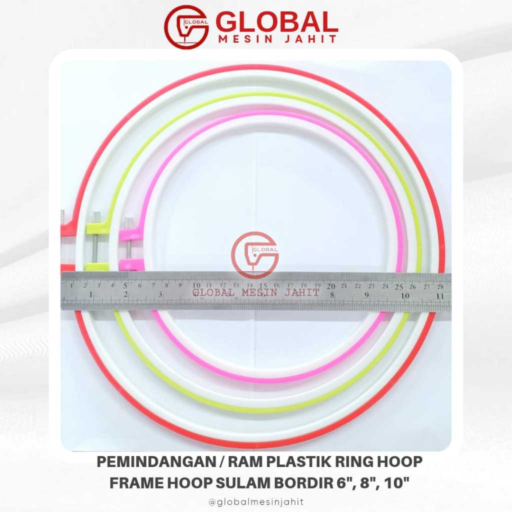 PEMINDANGAN / RAM PLASTIK ARETTA RING HOOP SULAM BORDIR 6", 8", 10"