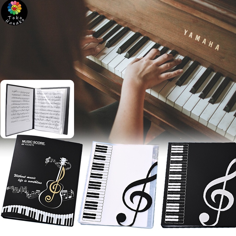 KODE E26J Nota Lembaran Piano MusikPopuler Music Score A4 Tempat File Map Dokumen Booklet  4 Sheets