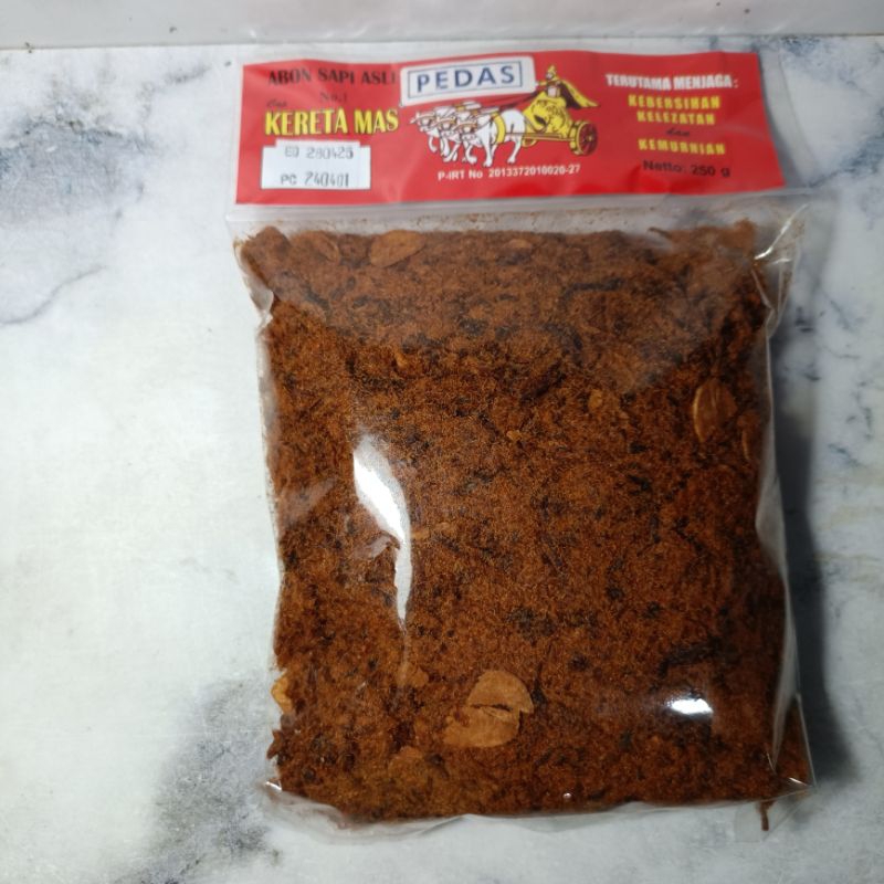 

Abon Sapi Pedas Kereta Mas Solo 250gr dan 100gr