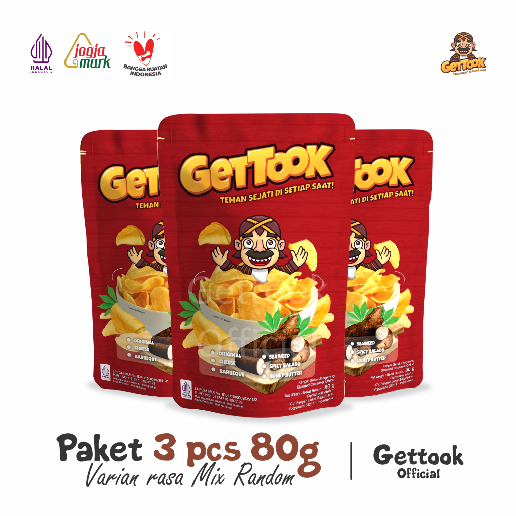 

Gettook Keripik Getuk Paket Hemat 3 pcs 80g Random Taste