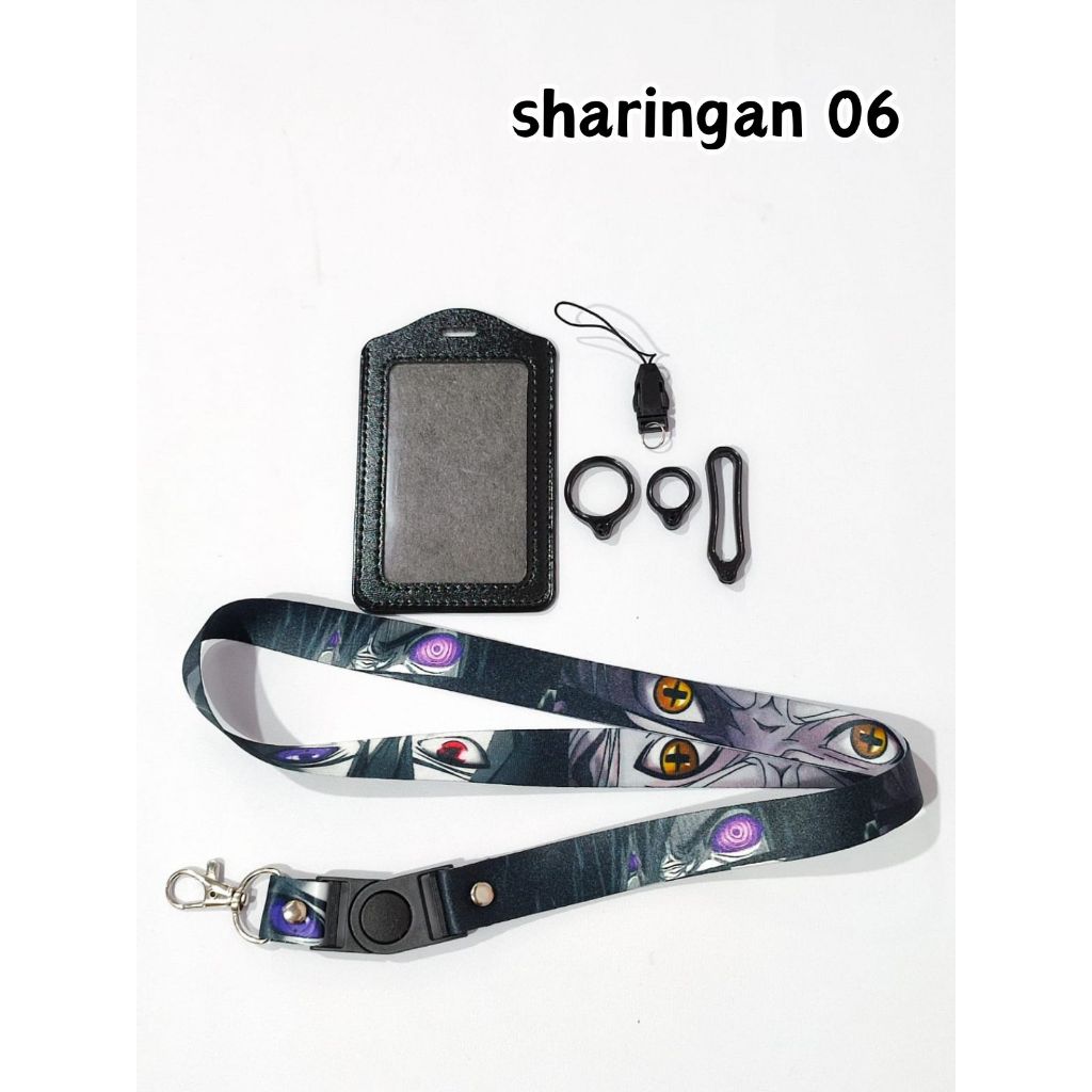 

BISA SATUAN Lanyard ANIME SHARINGAN / Anime Sharingan Premium cetak 2 sisi ukuran 2cm Lanyard Custom Satuan murah