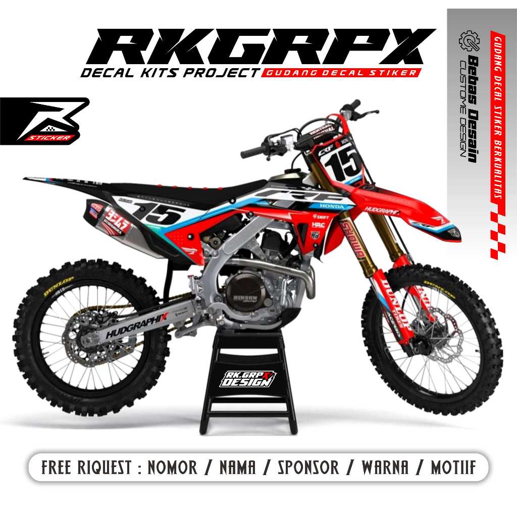 Decal crf 450 2021 fullbody crf 450 r / 250 hrv  free custome design