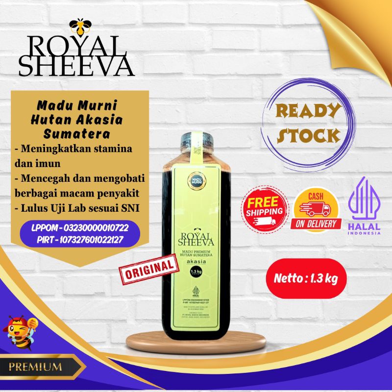 

Madu Murni Royal Sheeva Original 1.3 kg | Premium Asli 100% Halal MUI dari Hutan Akasia Sumatera