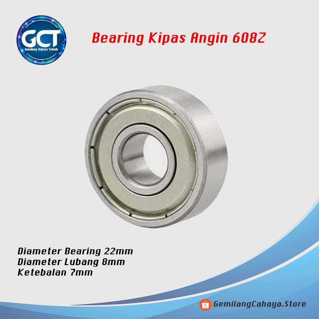 Bearing Kipas Angin 608Z Bering 608r SILVER