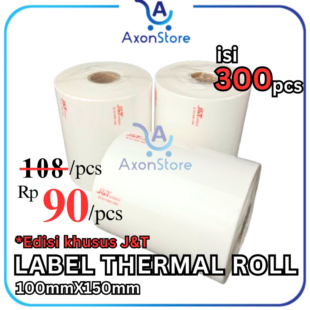 

ART B55A Label Thermal JT 2 Rangkap 1x15 mm 3pcs Sticker Resi 4X6 JNT