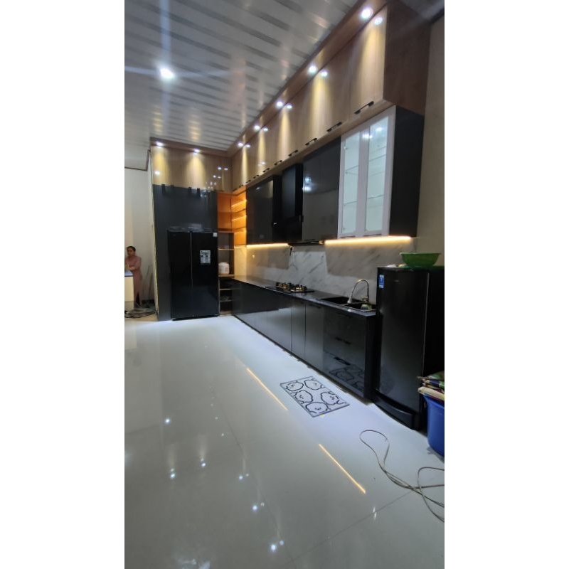 kitchen set/lemari dapur/rak dapur/lemari dapur minimalis /partisi(penyekat ruangan)minibard/custom 