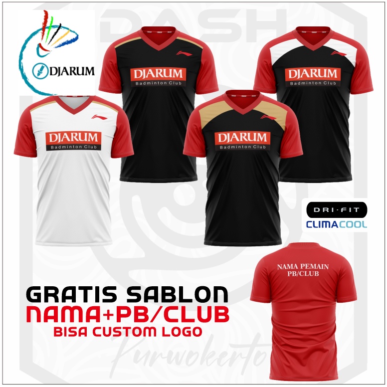 Jersey Badminton Djarum Baju Badminton Djarum Gratis Sablon ART Z6F6