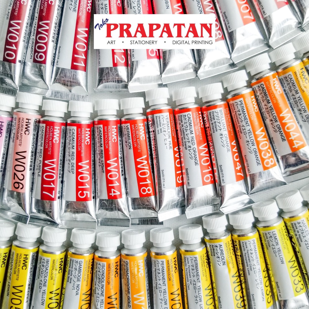 

KODE R5E6 Holbein Artists Watercolor 5ml Part 1 RedYellowGreen Cat Air