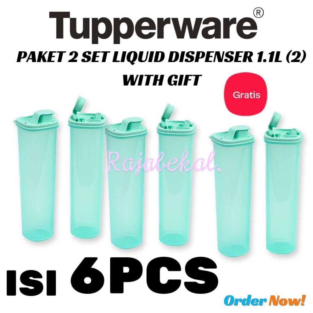 PROMO Tupperware Liquid Dispenser 6pcs Cooking Oil Toska