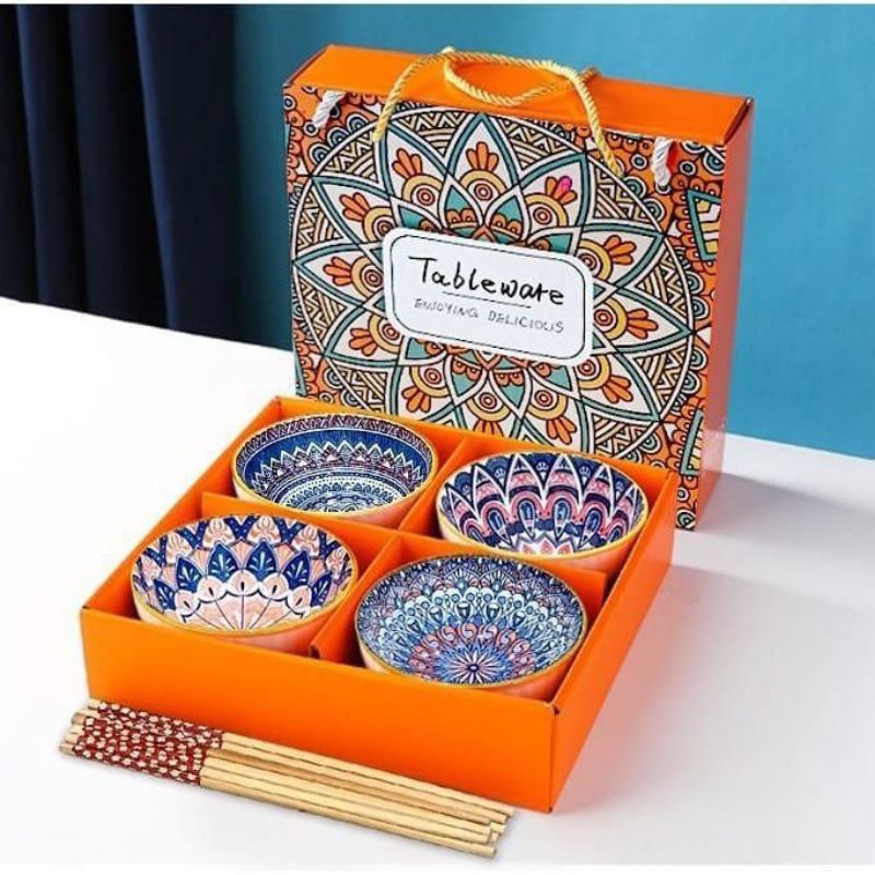 set mangkok keramik japan isi 6 termurah