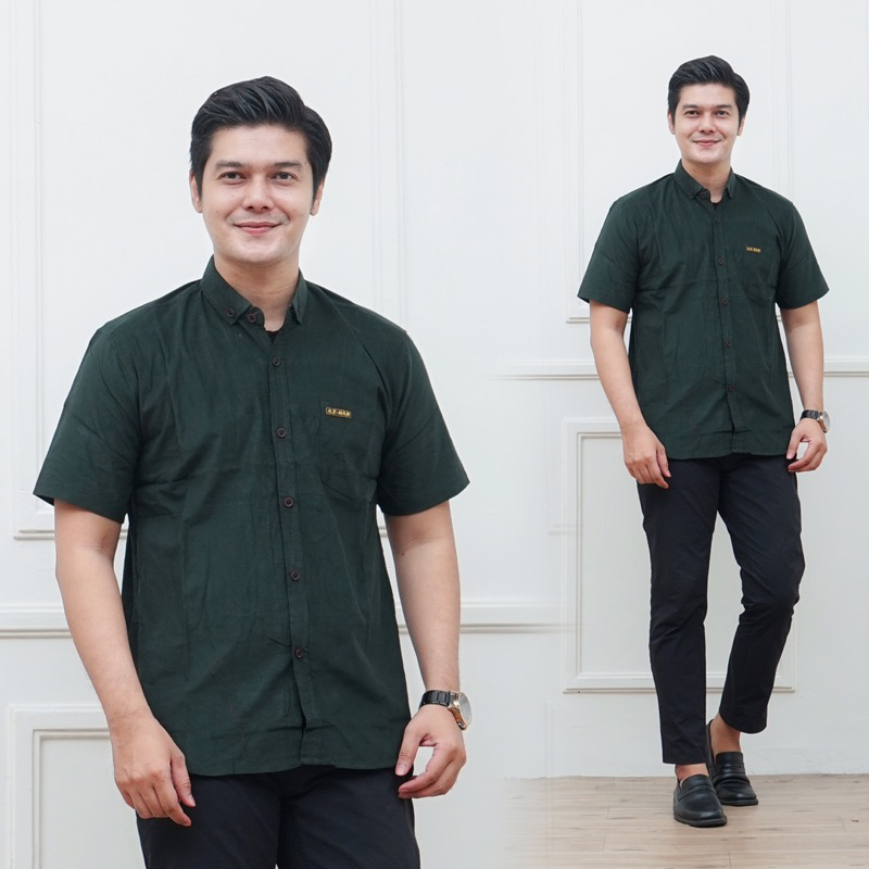 KEMEJA POLOS LENGAN PENDEK CORDUROY