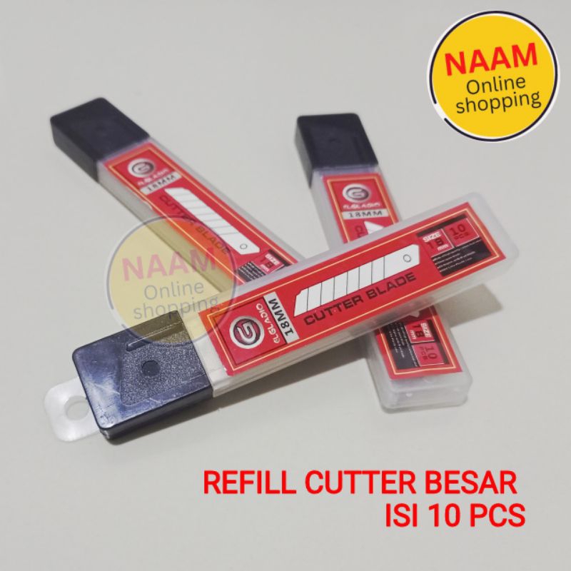 

REFILL CUTTER ISI 10 - ISIAN PISAU MATA CUTER BESAR