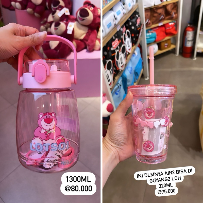 Botol minum Lotso 1300ml Miniso | Tumbler 320ml Miniso x Lotso | Botol minum Lotso