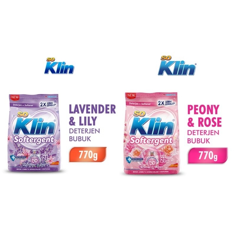SOKLIN Softergent Powder Detergent 770gr - Deterjen Bubuk 770gr