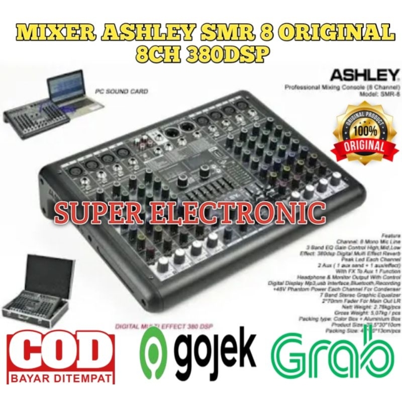 Mixer audio Ashley Smr 8 Original 8 Channel Bluetooth