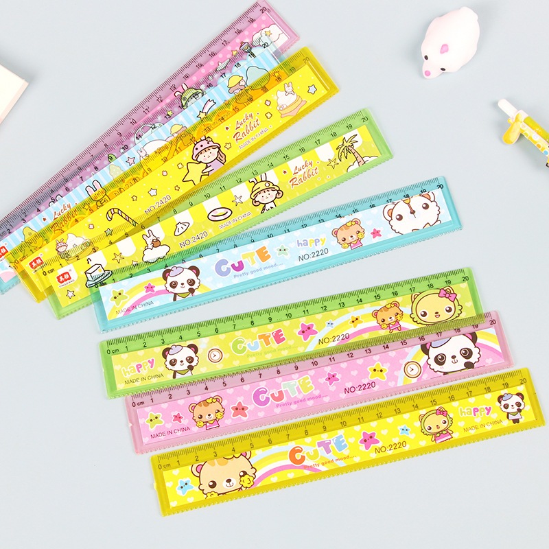 

Penggaris ukuran Panjang 20 cm Plastik Motif/Alat Tulis/Ruler/Garisan bahan Plastik