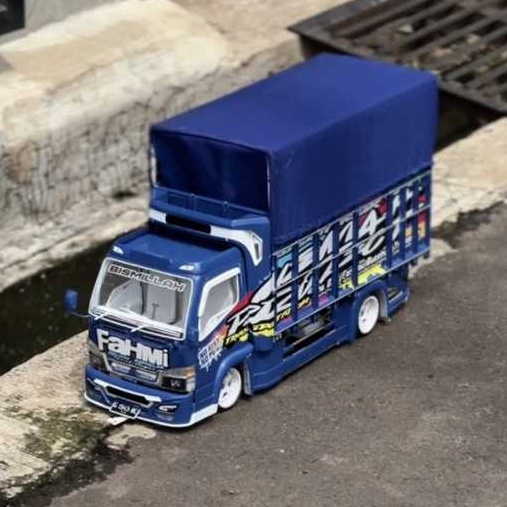 KODE U18Z MINIATUR TRUK OLENG TRUK OLENG KAYU ASLI TRUK OLENG FULL VARIASI LAMPU BONUS TERPAL DAN SE