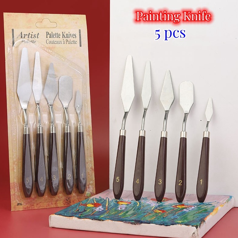

ART E33B Promosi Set Isi 5 Spatula Lukis Painting Knife Pisau Palet Lukis