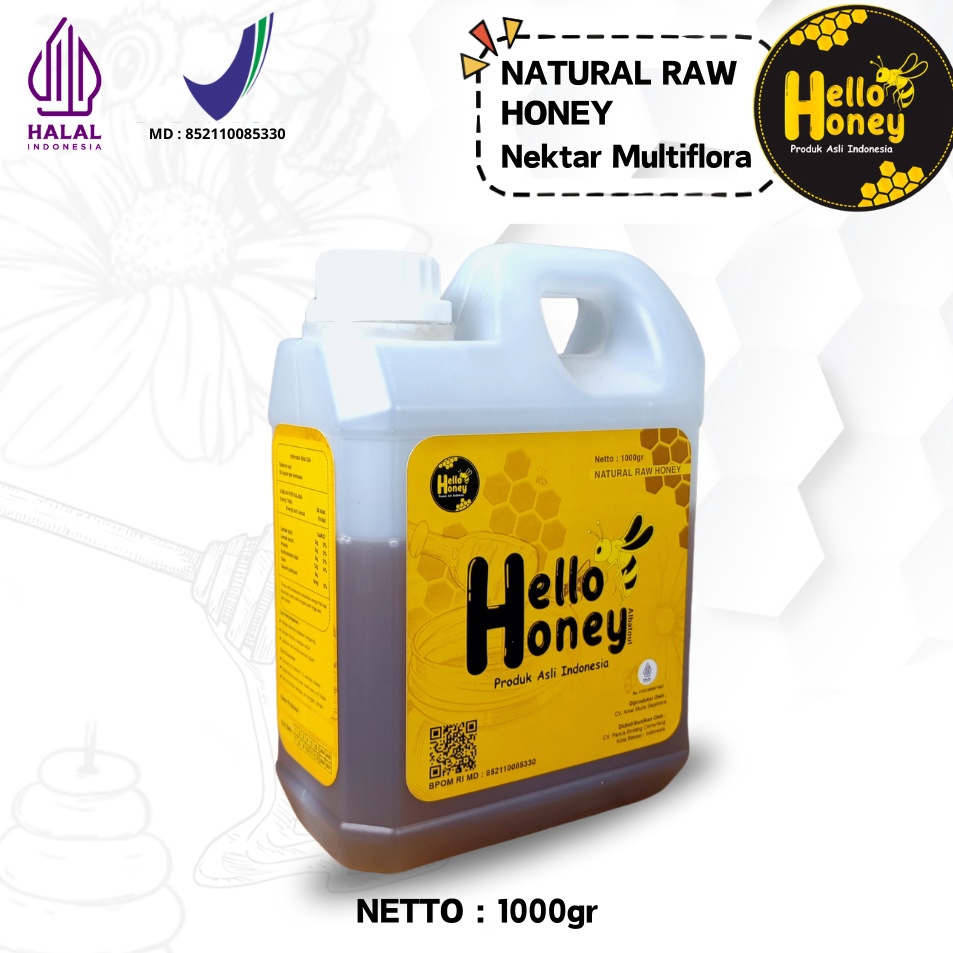 

Deal Now Hello honey Madu Asli Murni 1 KG Natural Raw Honey