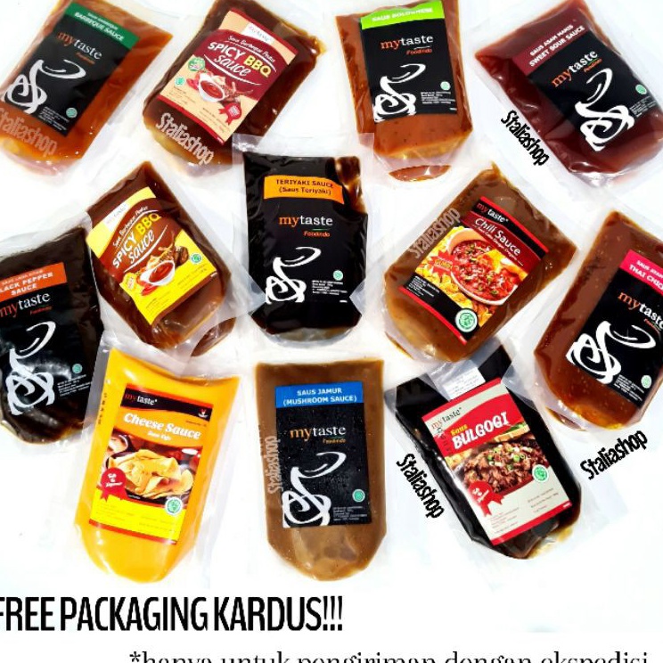 

Cuma hari ini My Taste Saus Barbeque Blackpepper Teriyaki Bolognese Sauce 5gr