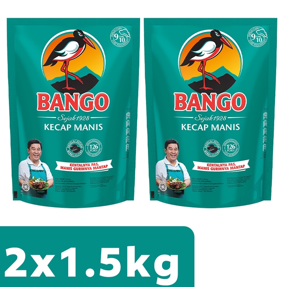 

Barang keren Bango Kecap Manis Pouch 15Kg Twinpack