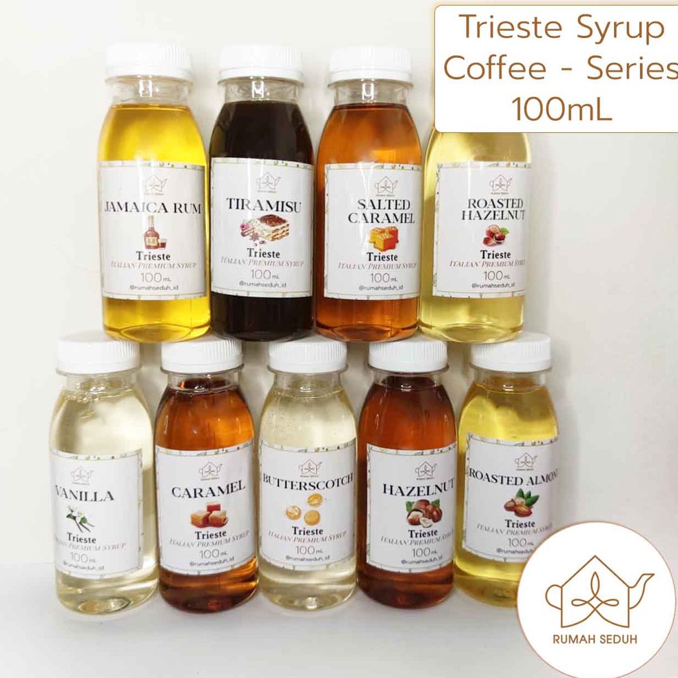 

High Quality Trieste Syrup kecil 1 mL Coffee Syrup Caramel Vanila Rum Hazelnut Almond