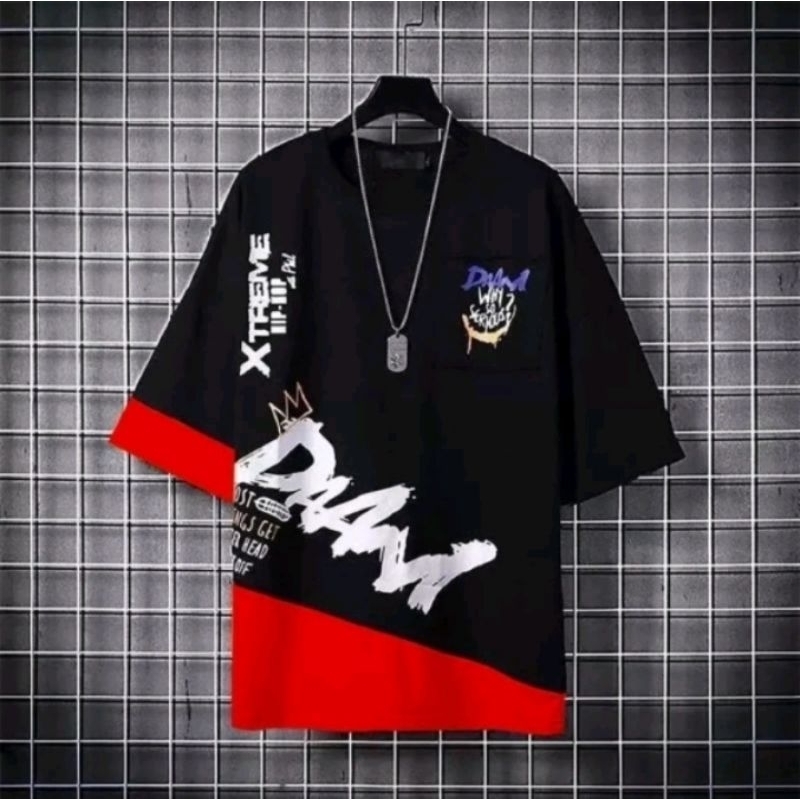 BAJU KAOS OVERSIZE LENGAN PENDEK ALA STYLE KOREA
