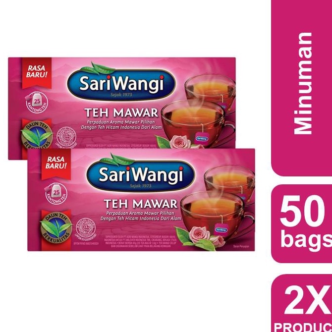 

Super deal Sariwangi Teh Mawar Celup Isi 25 Twinpack