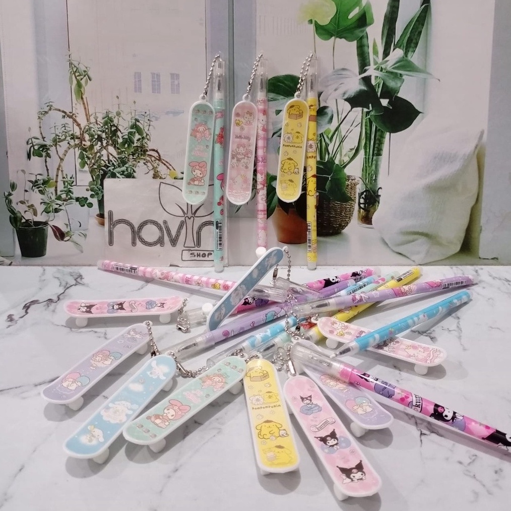 

ART D87U 12pc pen gel BTS SANRIO MELODY SKATEBOARD