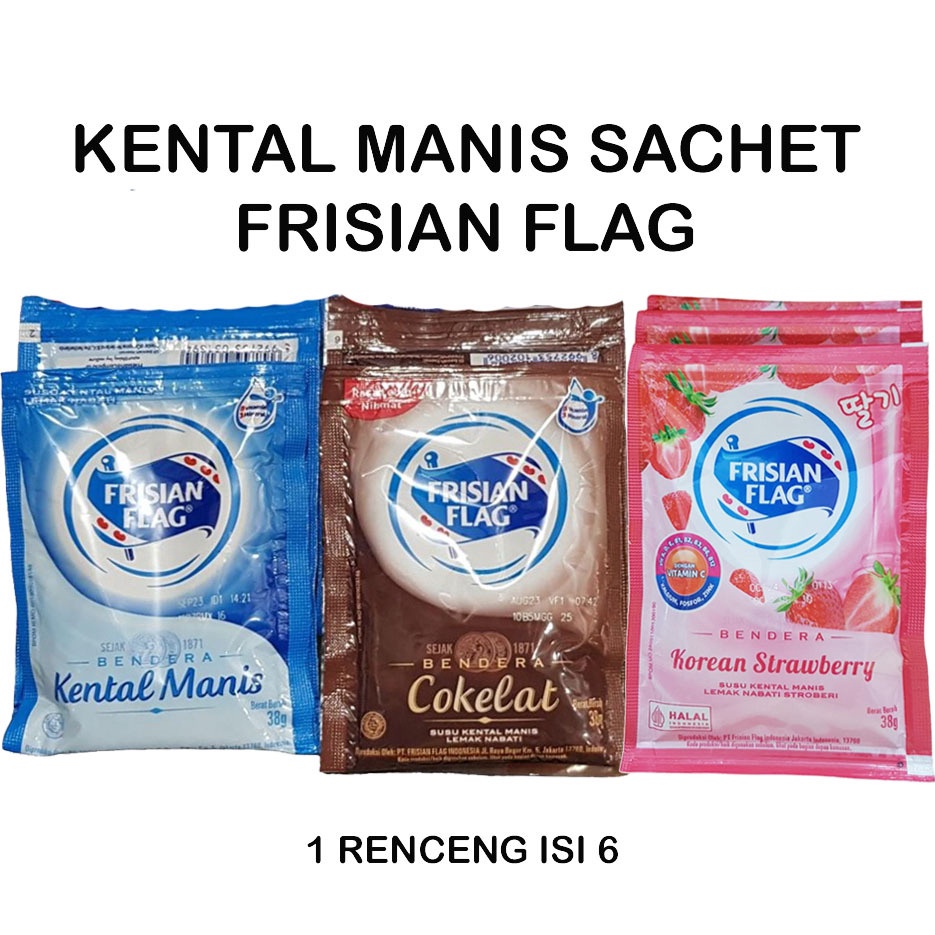 

Khusus hari ini SUSU KENTAL MANIS FRISIAN FLAG BENDERA RENCENG ISI 6 SACHET