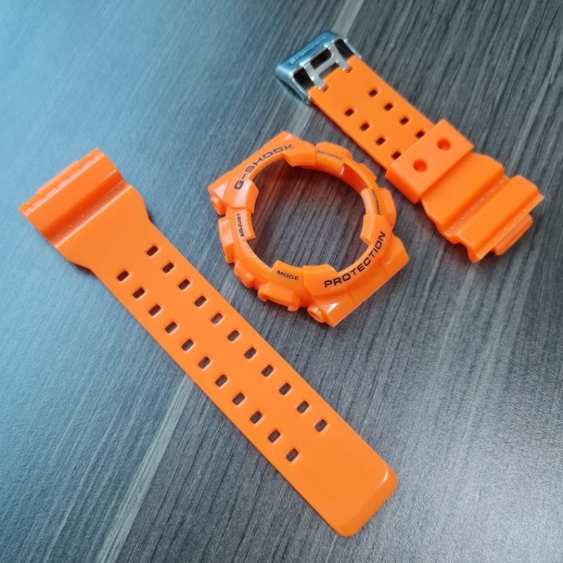 BNB BEZEL STRAP G-SHOCK GA-100 GA-110 GA-120 GD-120 ORANGE BLACK GLOSSY