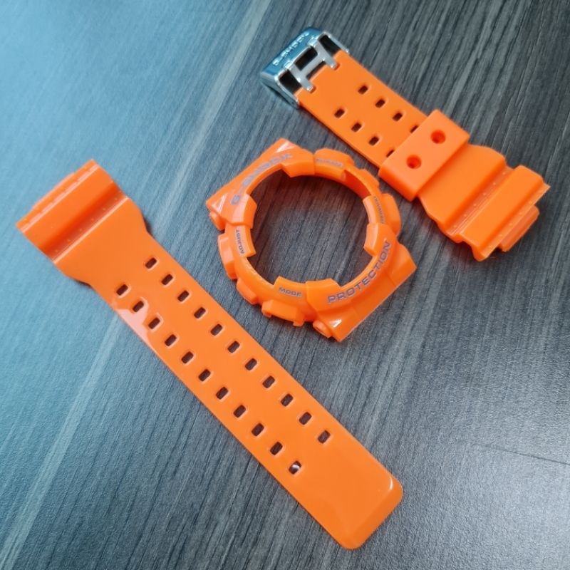 BNB BEZEL STRAP G-SHOCK GA-100 GA-110 GA-120 GD-120 ORANGE GREY GLOSSY