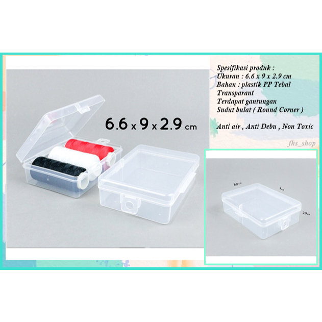 

Kotak Transparan Kotak Mini Transparan Kotak Serbaguna Tempat Transparan Kotak Plastik 6.6x 9 x2.9cm