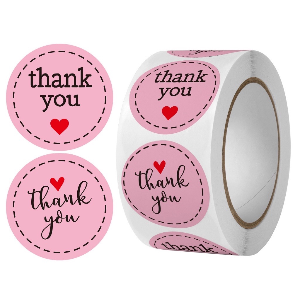 

Sticker Thank You Roll Isi 500 Pcs Stiker Terima Kasih Warna Self Adhesive Seal Label Roll Sticker Thank You 2.5Cm Tempelan Ucapan Terimakasih Bulat 500pcs Segel Order Packing Motif Bunga Love Serbaguna